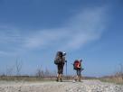 Kyle Pickering and Bobby McDowell walking across Canada